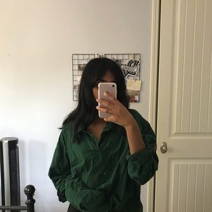 GREEN OVERSIZED SWEATSHIRT